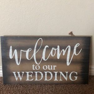 Welcome to Our Wedding Sign